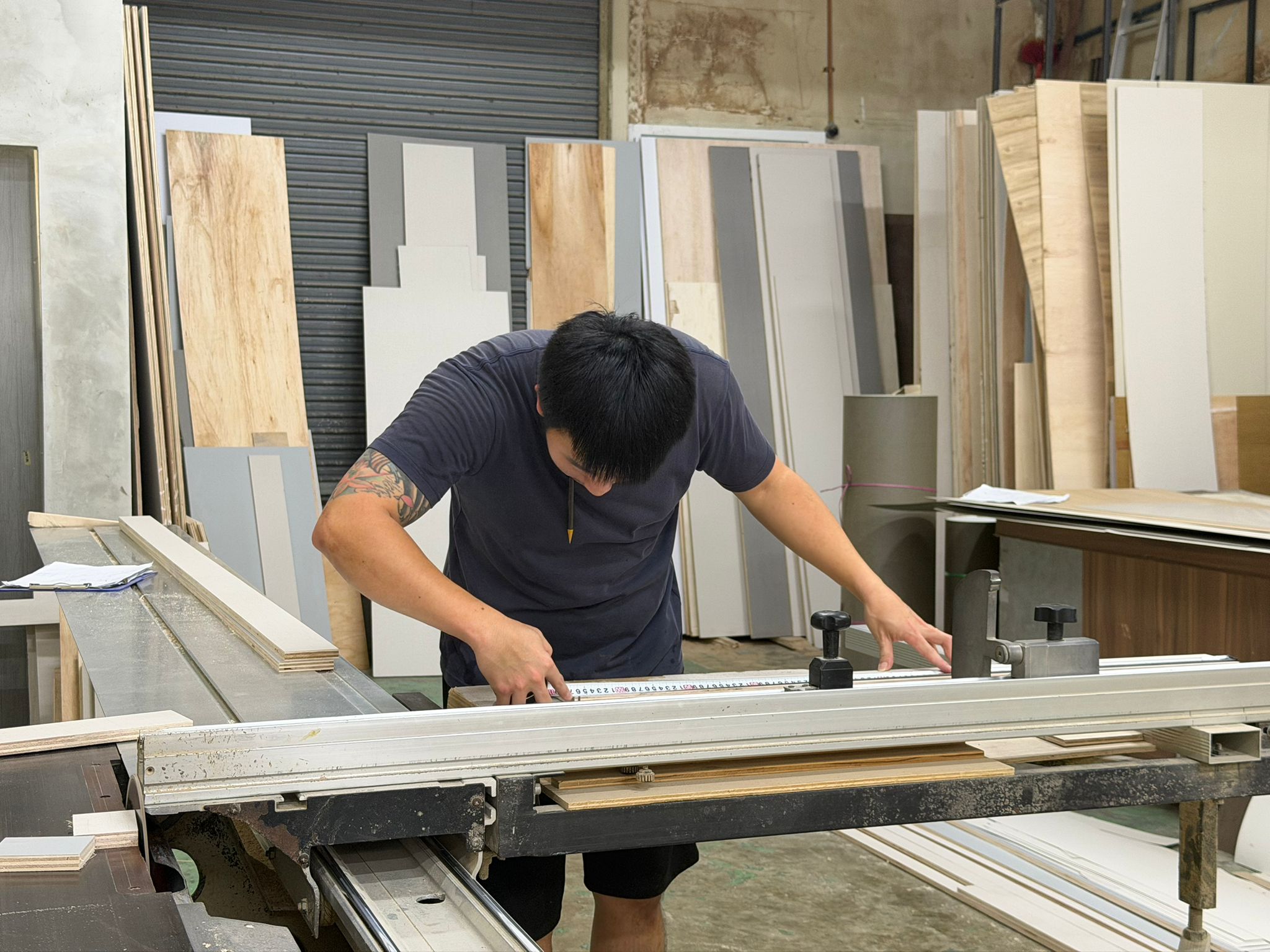 AFIX in-house carpenter workshop Singapore — custom built-in fabrication